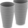 In Round Herbruikbare Plastic Drink Bekers – 10 Stuks – Grijs
