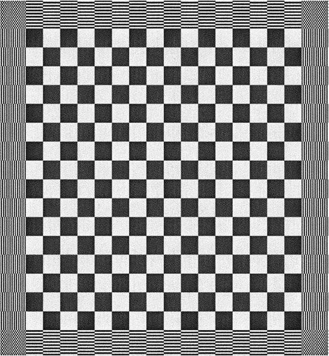 Droomtexiel® Horeca Kwaliteit Katoenen Theedoeken & Keukendoeken Set - 6x Theedoeken + 6x Keukendoeken - Zwart Wit - - Afbeelding 6