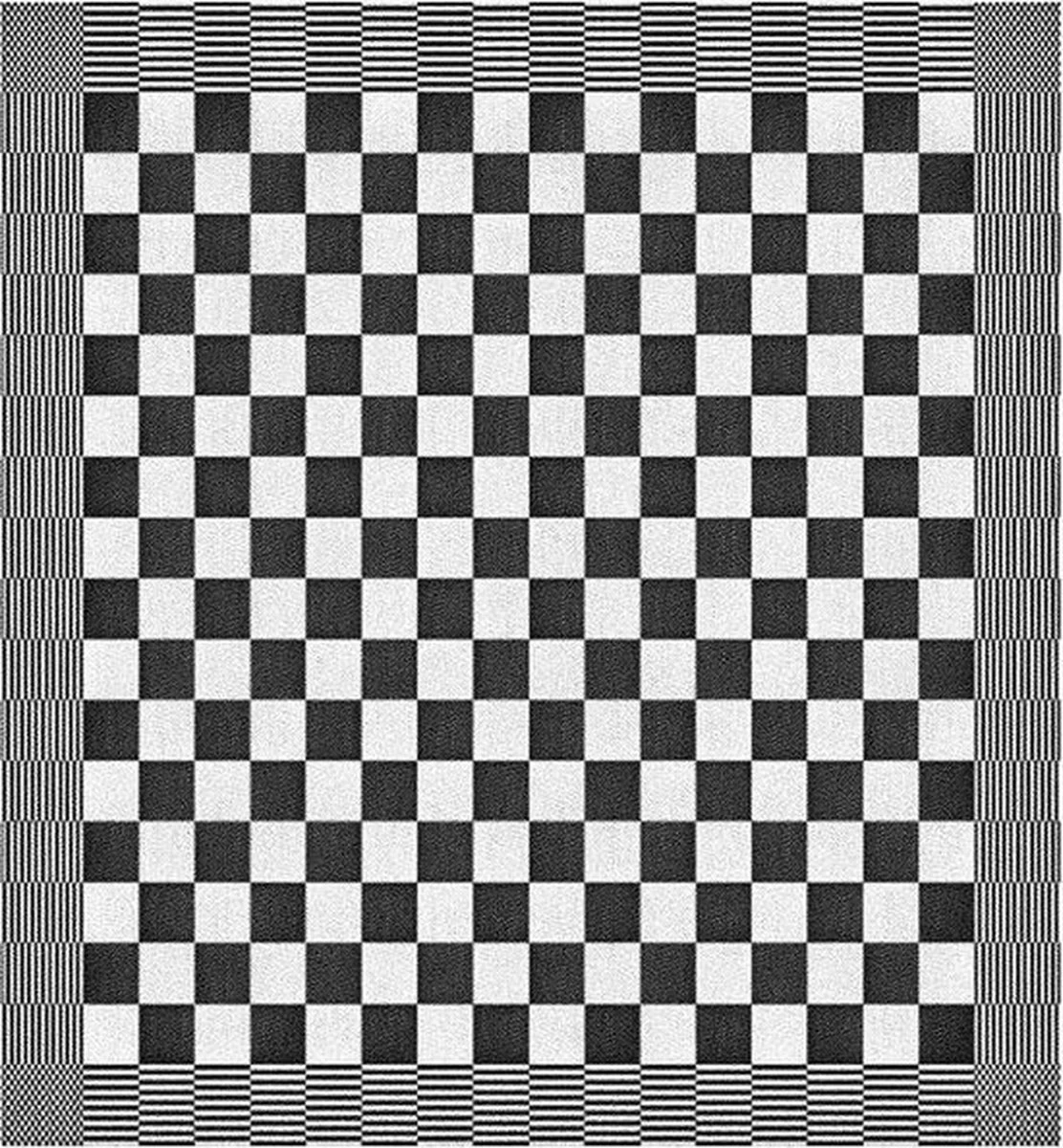 Droomtexiel® Horeca Kwaliteit Katoenen Theedoeken & Keukendoeken Set - 6x Theedoeken + 6x Keukendoeken - Zwart Wit - - Afbeelding 2