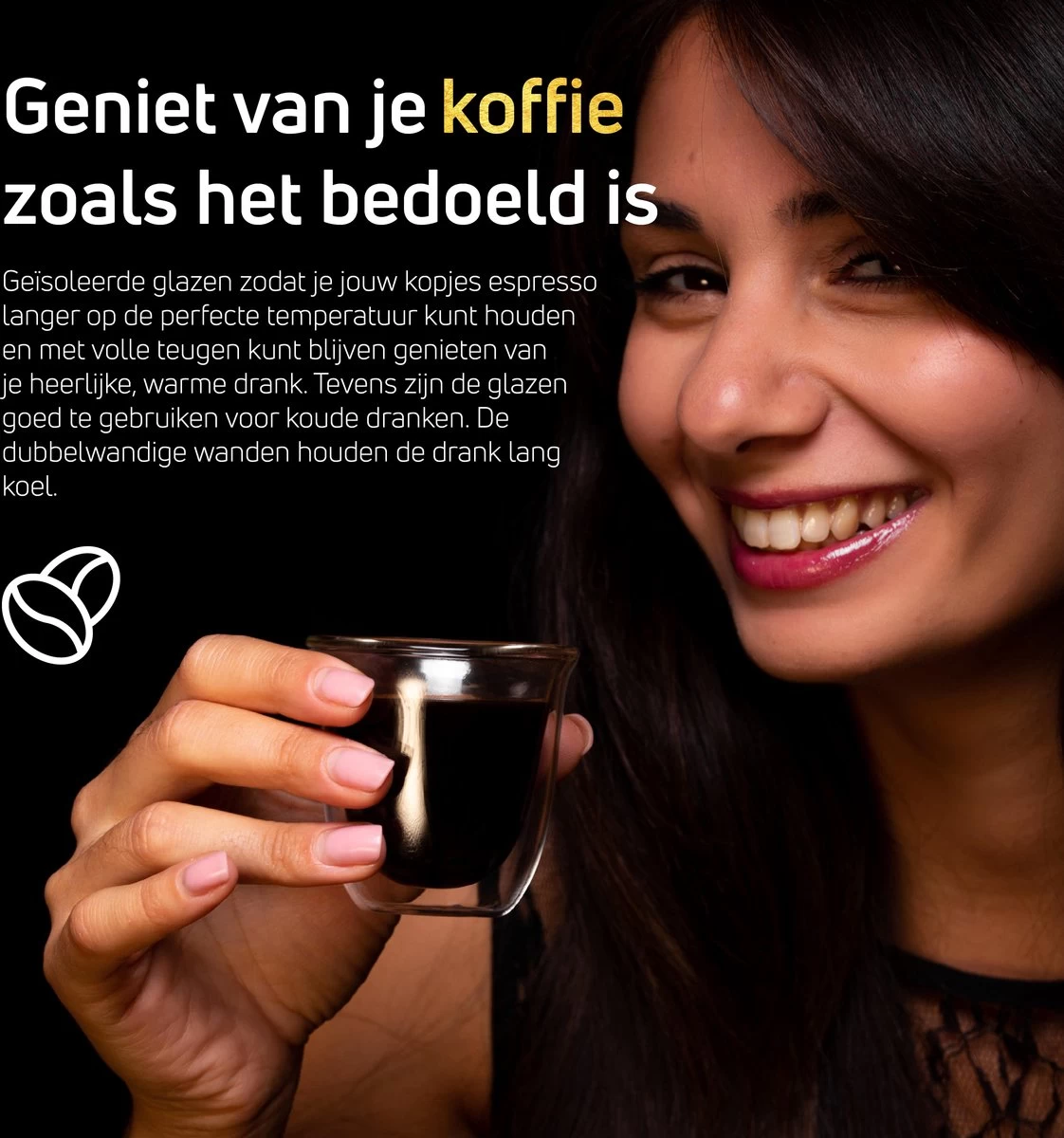 Dubbelwandige ESPRESSO Glazen Van Borosilicaat - Warme En Koude Dranken Kopjes - 70 ML - Set Van 6 - Afbeelding 3