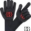 Brand-Brand - BBQ Handschoenen - Ovenhandschoenen - Vaderdag Cadeau - Barbecue Handschoenen - Oven Wanten - Hittebestendige Handschoenen