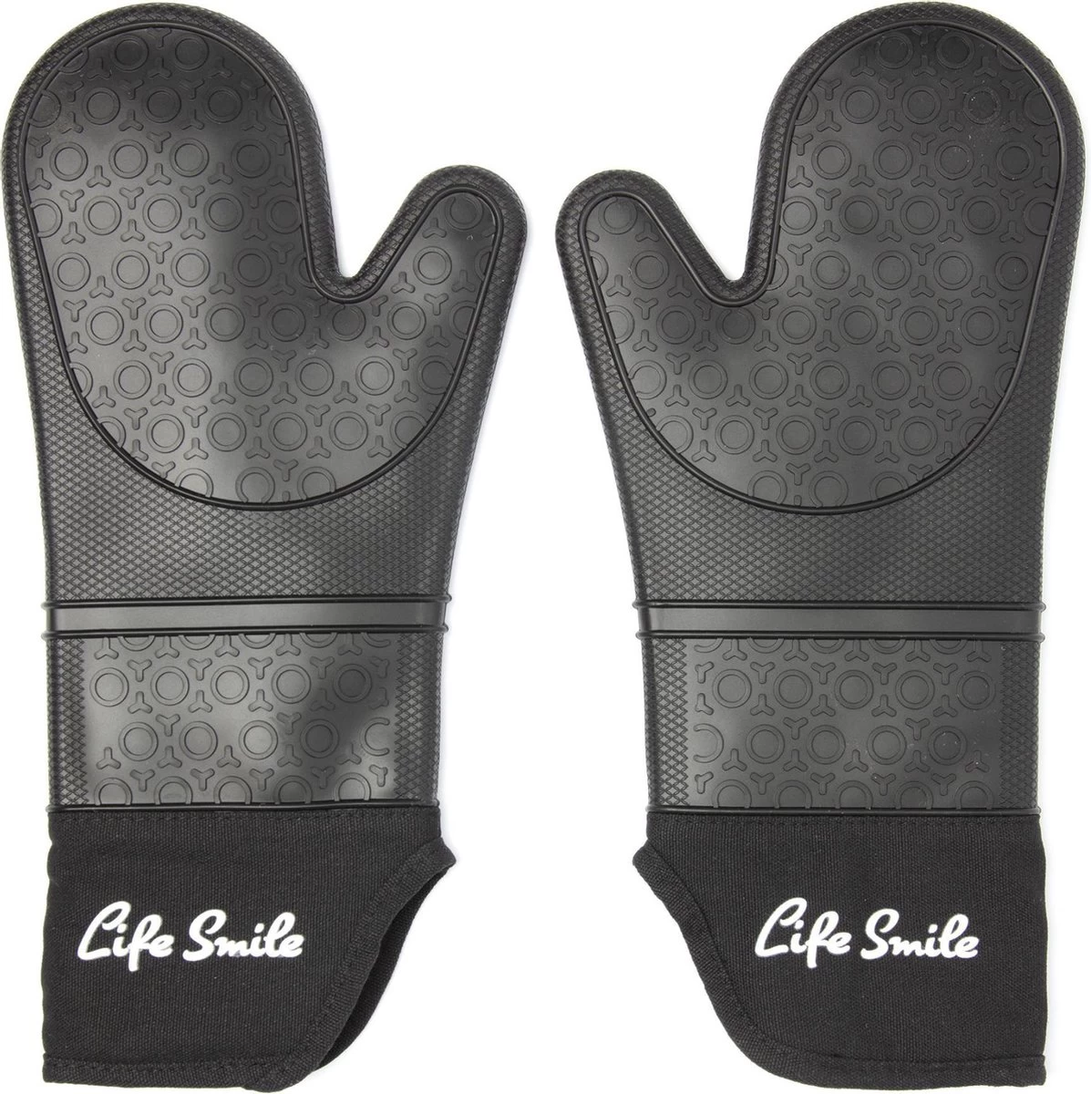 Ovenwanten - 2 Stuks - Bescherming Tot 230 °C - Zwart - Siliconen - Flexibel - Afbeelding 7