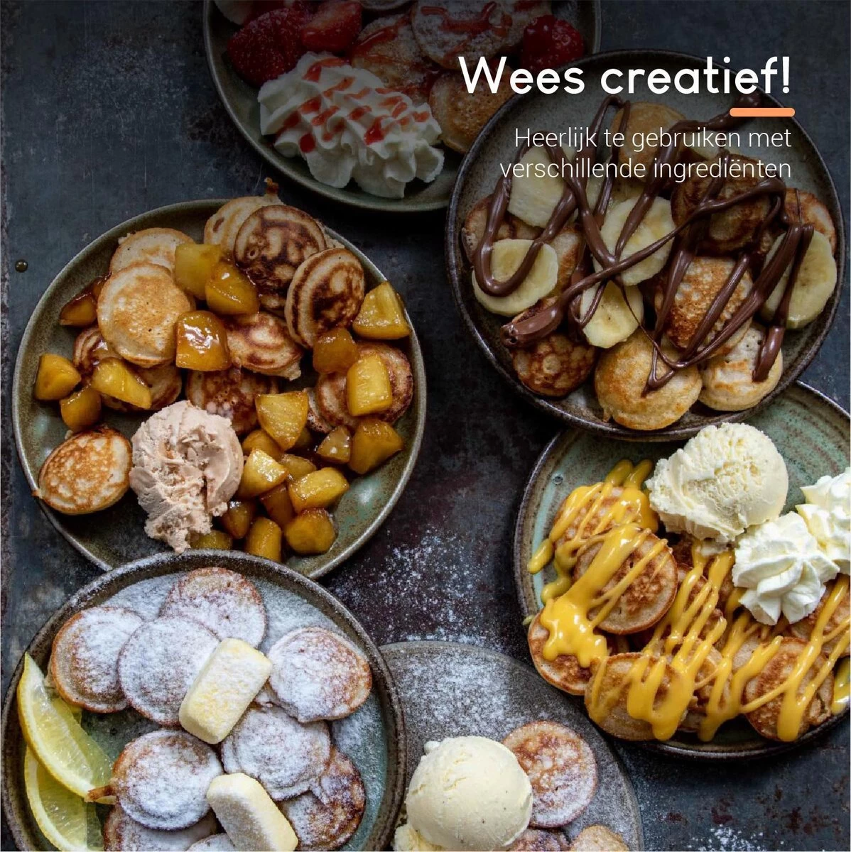 Ocina Poffertjespan– 19 Poffertjes – Poffertjesmaker – Poffertjespan Inductie – Poffertjespan Electrisch – Gietijzeren Pan – Inclusief Warmtebestendige Handvaten– Gratis Receptenboek - Afbeelding 8