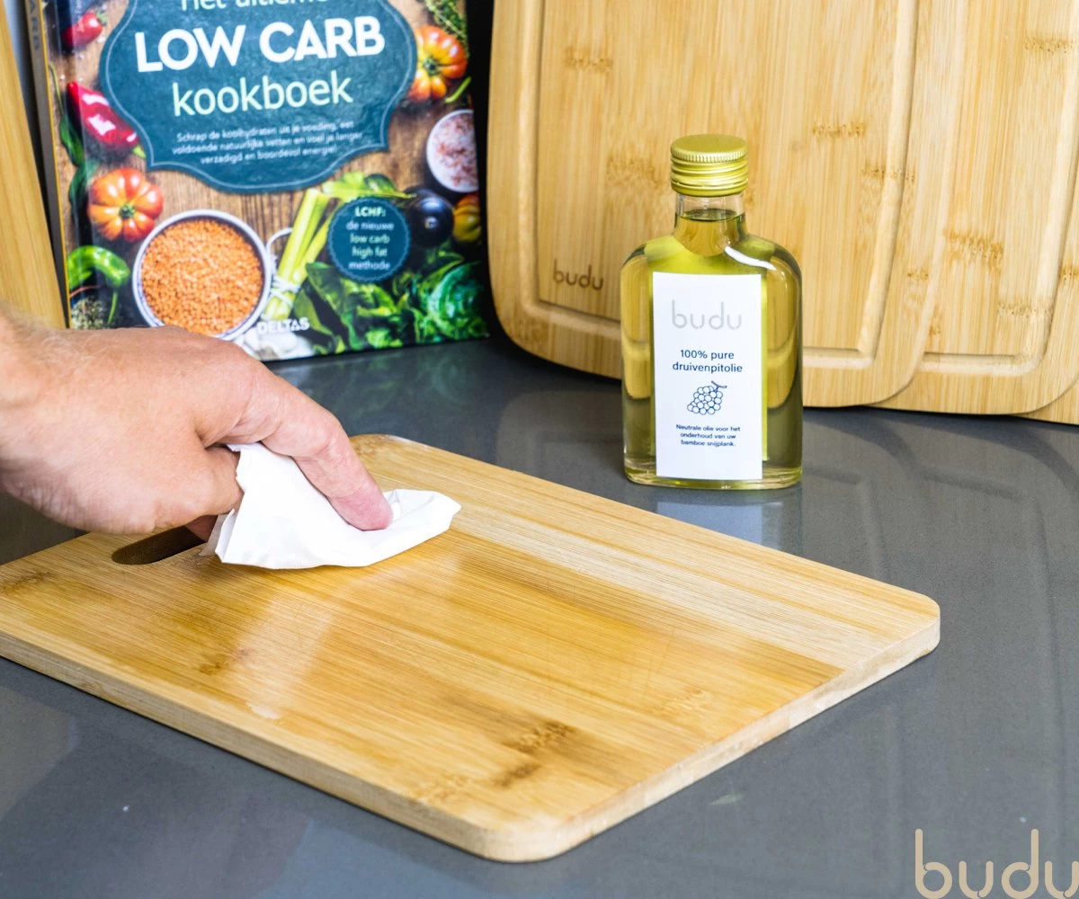 Budu Onderhoudsolie Bamboe Of Houten Snijplanken - Druivenpitolie - 100 Ml - Olie - Afbeelding 4