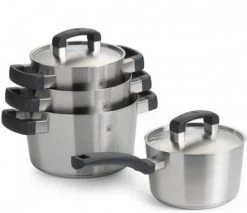 BK Conical Cool Pannenset - 4-delig - RVS – Geschikt Voor Alle Warmtebronnen