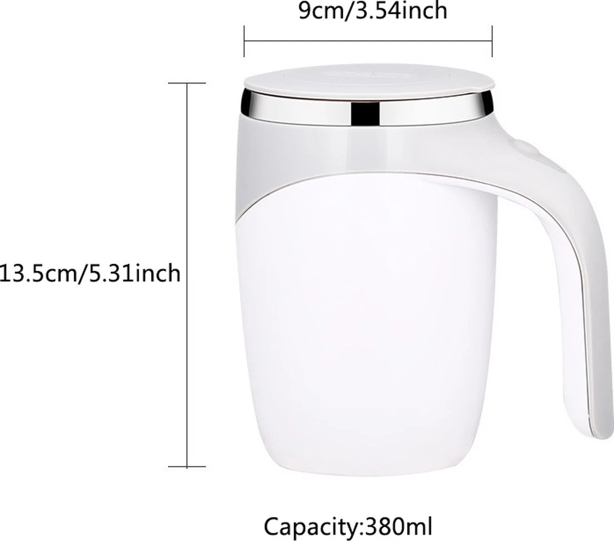 Zelfroerende Mok Usb Oplaadbaar Self Stirring Mug-thermosbeker-Zelf Mengende Usb Oplaadbare Beker Magnetische Roer Beker - Afbeelding 4