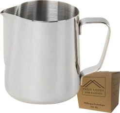 Merkloos Pazzo Goods - Melkkan - Melkkannetje Opschuim - Zilver - 350 Ml - Premium Kwaliteit - RVS -