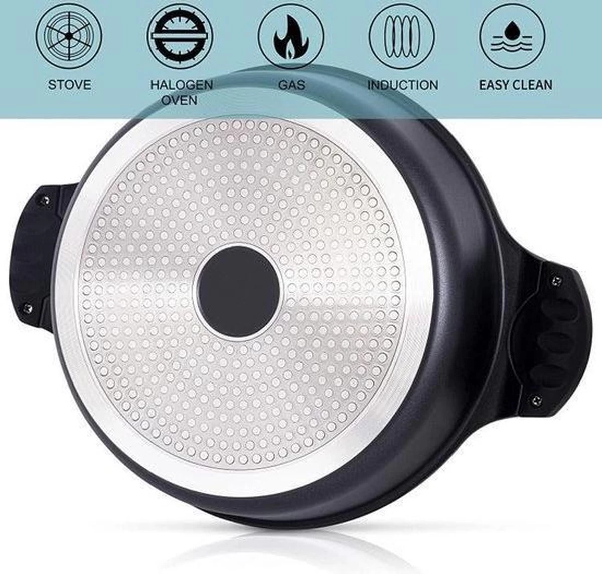 Tajine Agadir Inductie Arabisch Design Non-stick Shining Black - Afbeelding 3