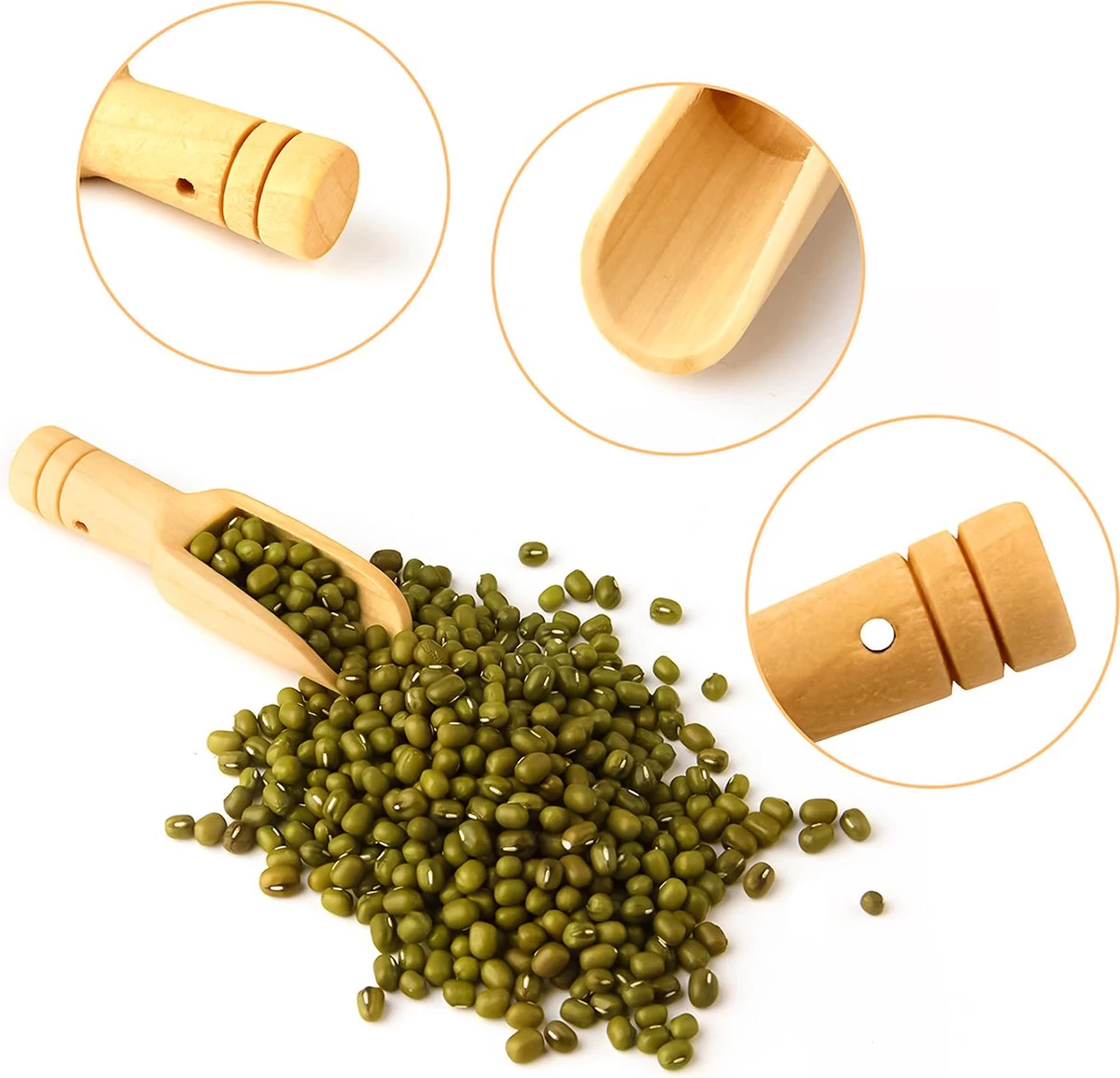 10 Stuks Mini Houten Lepels - Kleine Theelepeltjes - Houten Schepjes - Doseerschep Maatlepel - Lepels Voor Keuken, Koken, Kruiden, Koffie, Thee, Suiker En Zout - Spatel - Afbeelding 7