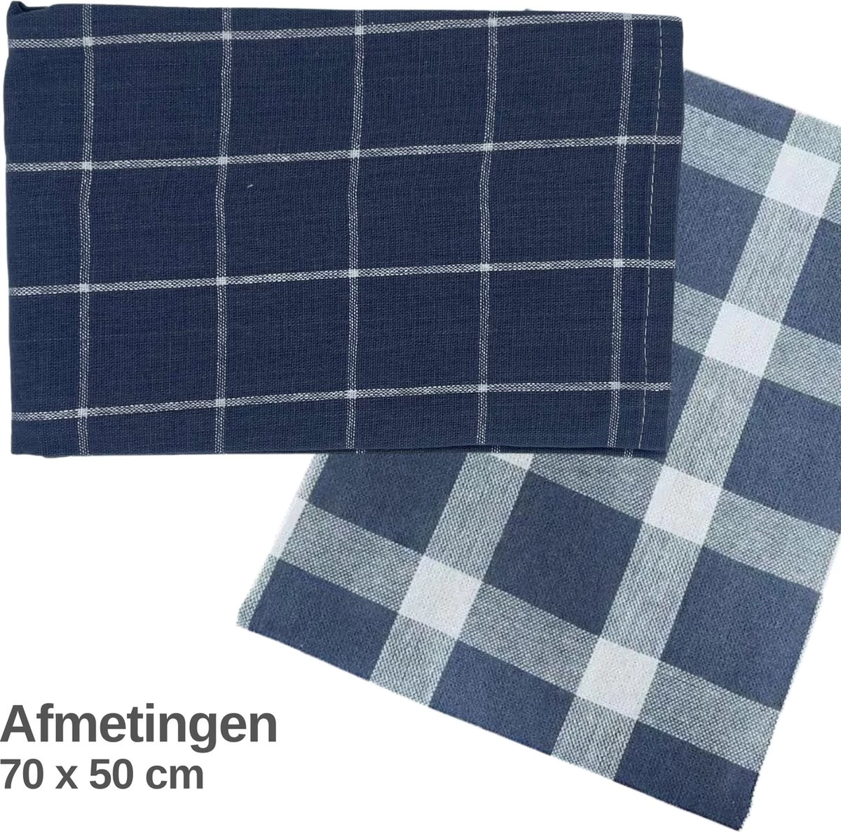 Theedoekenset Milano - Glazendoeken - 70x50 - Set Van 2 - Geblokt- Gestreept - 100% Katoen - Glazendoeken - Afbeelding 3