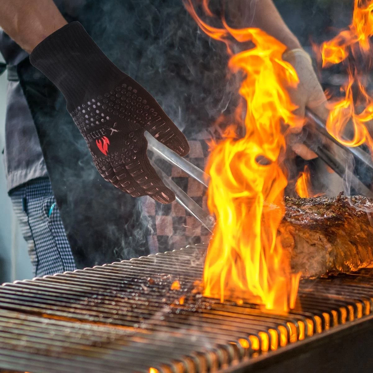 Xamax BBQ Handschoenen - Ovenwanten - Hittebestendige Handschoen - Bbq Accessoires - Tot 500°C - Ovenhandschoenen - 2 Stuks - Afbeelding 2