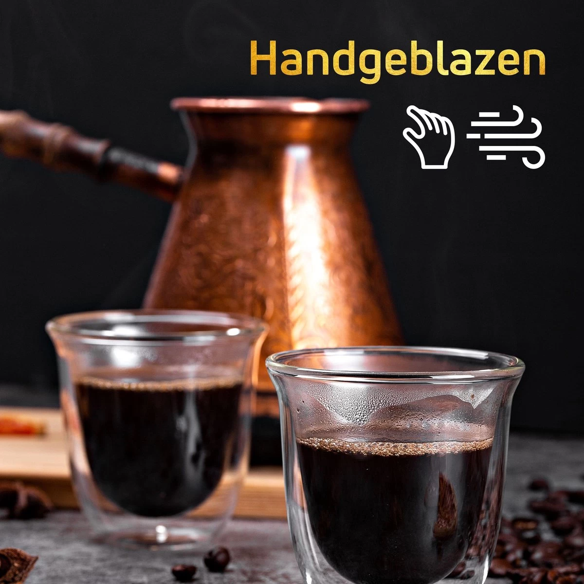 Dubbelwandige ESPRESSO Glazen Van Borosilicaat - Warme En Koude Dranken Kopjes - 70 ML - Set Van 6 - Afbeelding 12