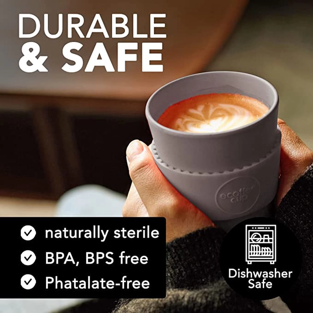 Ecoffee Cup Kerr & Napier 14oz/400ml - Anti Drup - Vegan - Cadeau - Verjaardag - Geschenk- Kados - Afbeelding 7