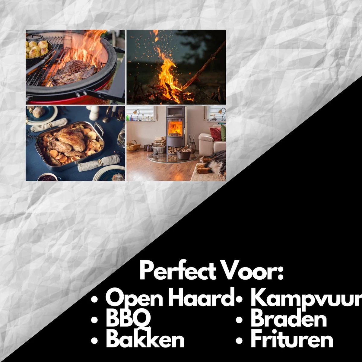 Brand-Brand - BBQ Handschoenen - Ovenhandschoenen - Vaderdag Cadeau - Barbecue Handschoenen - Oven Wanten - Hittebestendige Handschoenen - Afbeelding 2