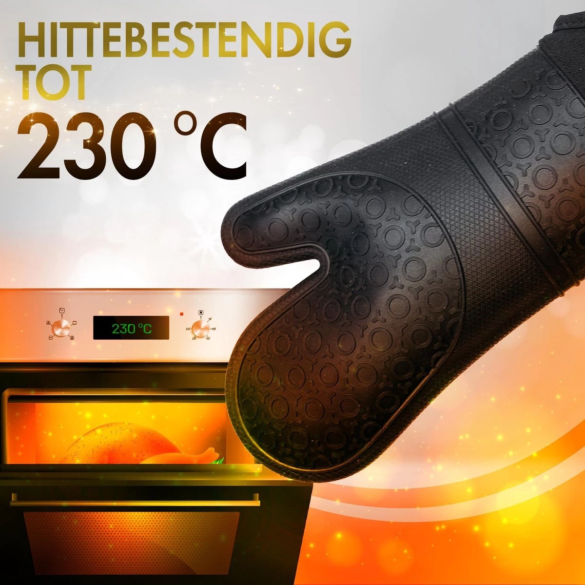 WITTS Ovenwanten - Bescherming Tot 230 °C - Siliconen Ovenhandschoenen - 2 Stuks - Afbeelding 2