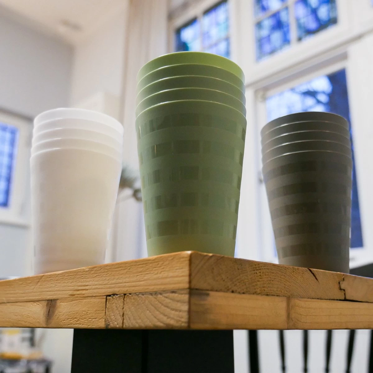 Luxe Herbruikbare Drinkbekers Van In Round – 5 Stuks – Groen – Plastic / Kunststof – Drinkbeker Voor Volwassenen En Kinderen – Alternatief Voor Wegwerp Bekers – Drink Beker – Limonadeglazen Sapglazen – Camping Servies – Onbreekbare Glazen – Beerpong - Afbeelding 3