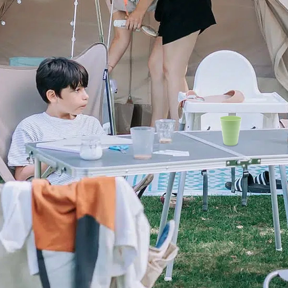 Luxe Herbruikbare Drinkbekers Van In Round – 5 Stuks – Groen – Plastic / Kunststof – Drinkbeker Voor Volwassenen En Kinderen – Alternatief Voor Wegwerp Bekers – Drink Beker – Limonadeglazen Sapglazen – Camping Servies – Onbreekbare Glazen – Beerpong - Afbeelding 8