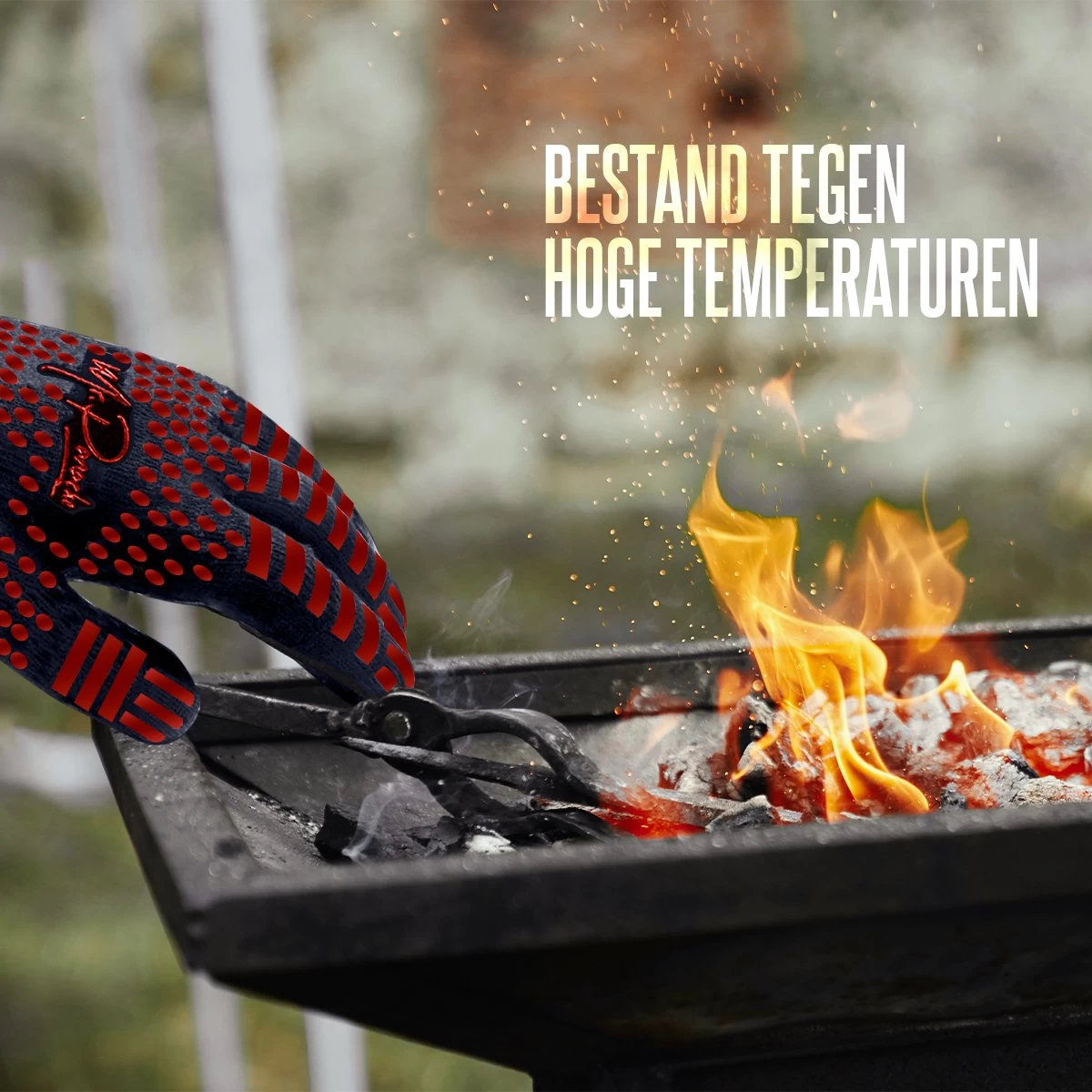 MR. PANACHE Premium BBQ Handschoenen - Ovenhandschoenen - Hittebestendig Tot 500°C - Maximale Grip - Extra Lang Manchet - Afbeelding 4