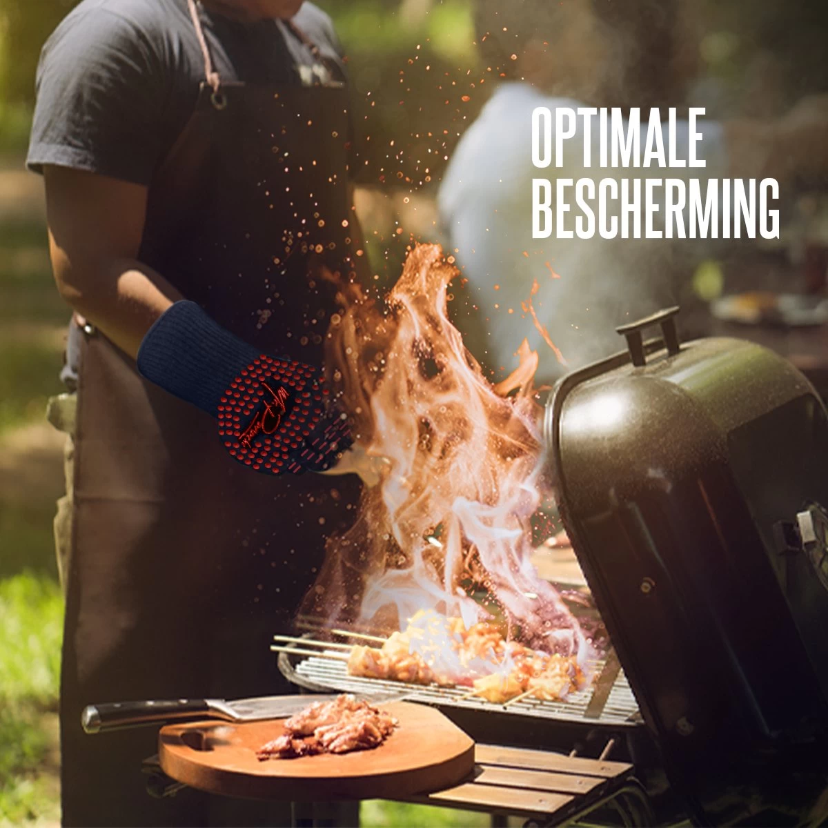 MR. PANACHE Premium BBQ Handschoenen - Ovenhandschoenen - Hittebestendig Tot 500°C - Maximale Grip - Extra Lang Manchet - Afbeelding 5