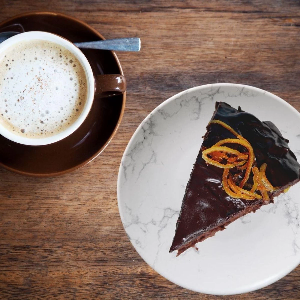 Orange85 Gebaksbordjes - Taart - 4 Stuks - Wit - 19cm - Marmer - Afbeelding 4