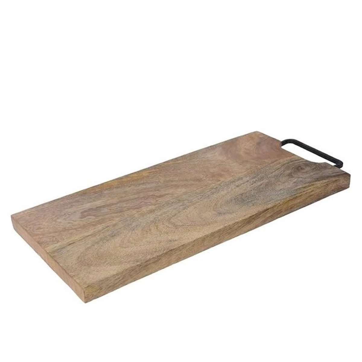 Houten Snijplank Borrelplank 44 X 19cm | Stevig Metalen Handvat - Afbeelding 2