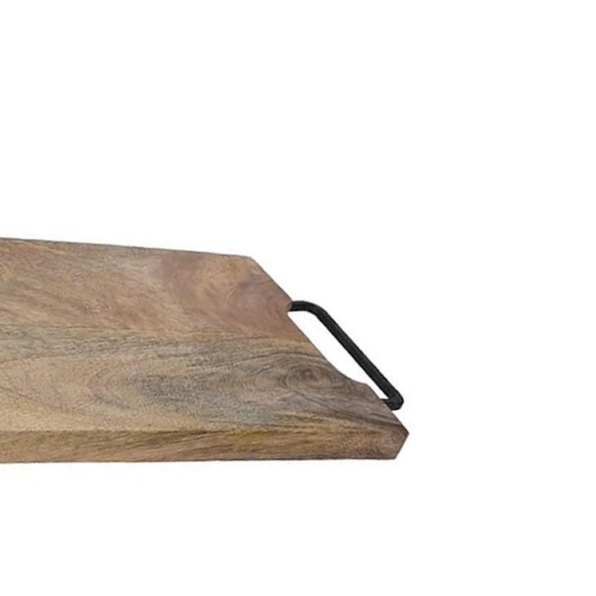 Houten Snijplank Borrelplank 44 X 19cm | Stevig Metalen Handvat - Afbeelding 4