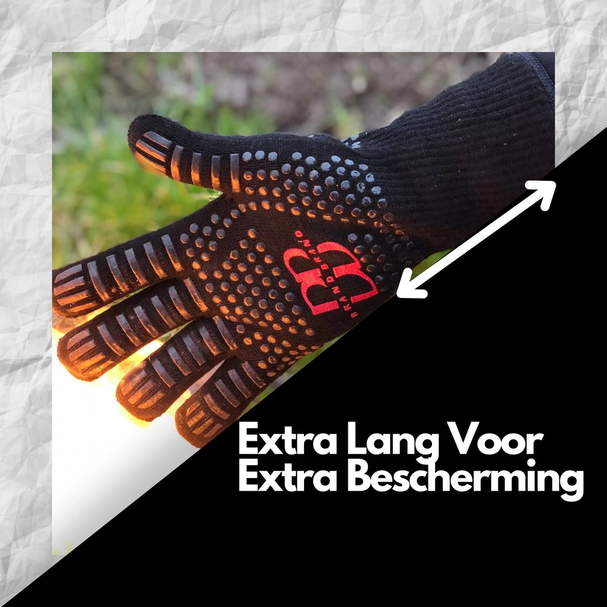 Brand-Brand - BBQ Handschoenen - Ovenhandschoenen - Vaderdag Cadeau - Barbecue Handschoenen - Oven Wanten - Hittebestendige Handschoenen - Afbeelding 8