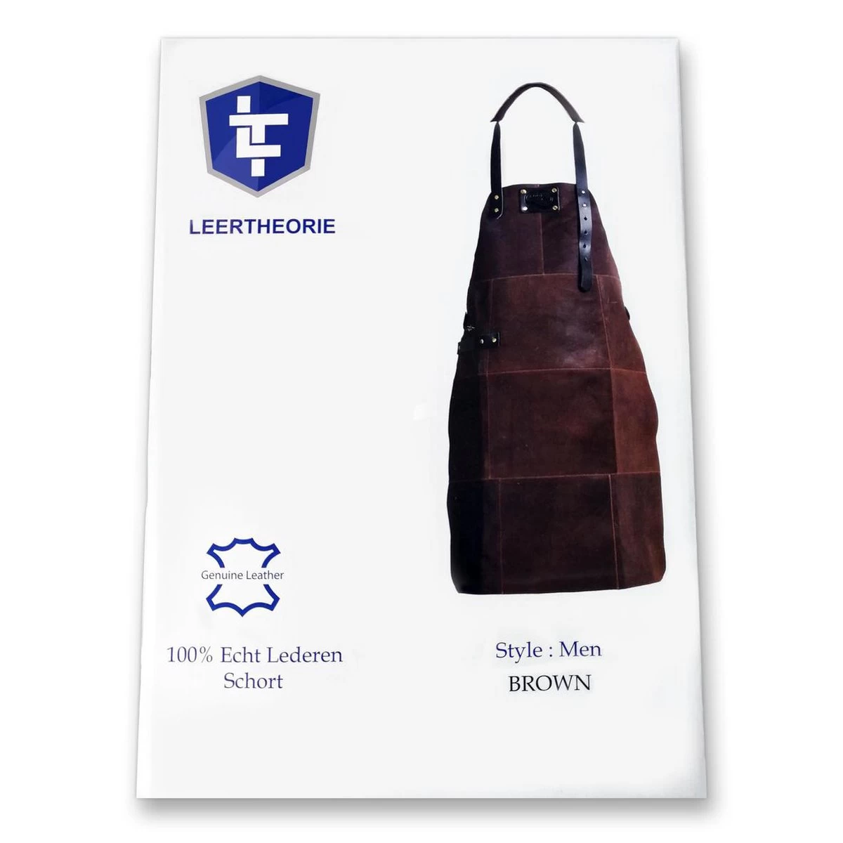 Leren Schort Luxe - Lederen Schort - BRUIN - Kokschort - Kookschort - BBQ Schort - Vaderdag - Stoer Cadeau Voor Man Vader Opa Papa - Afbeelding 5