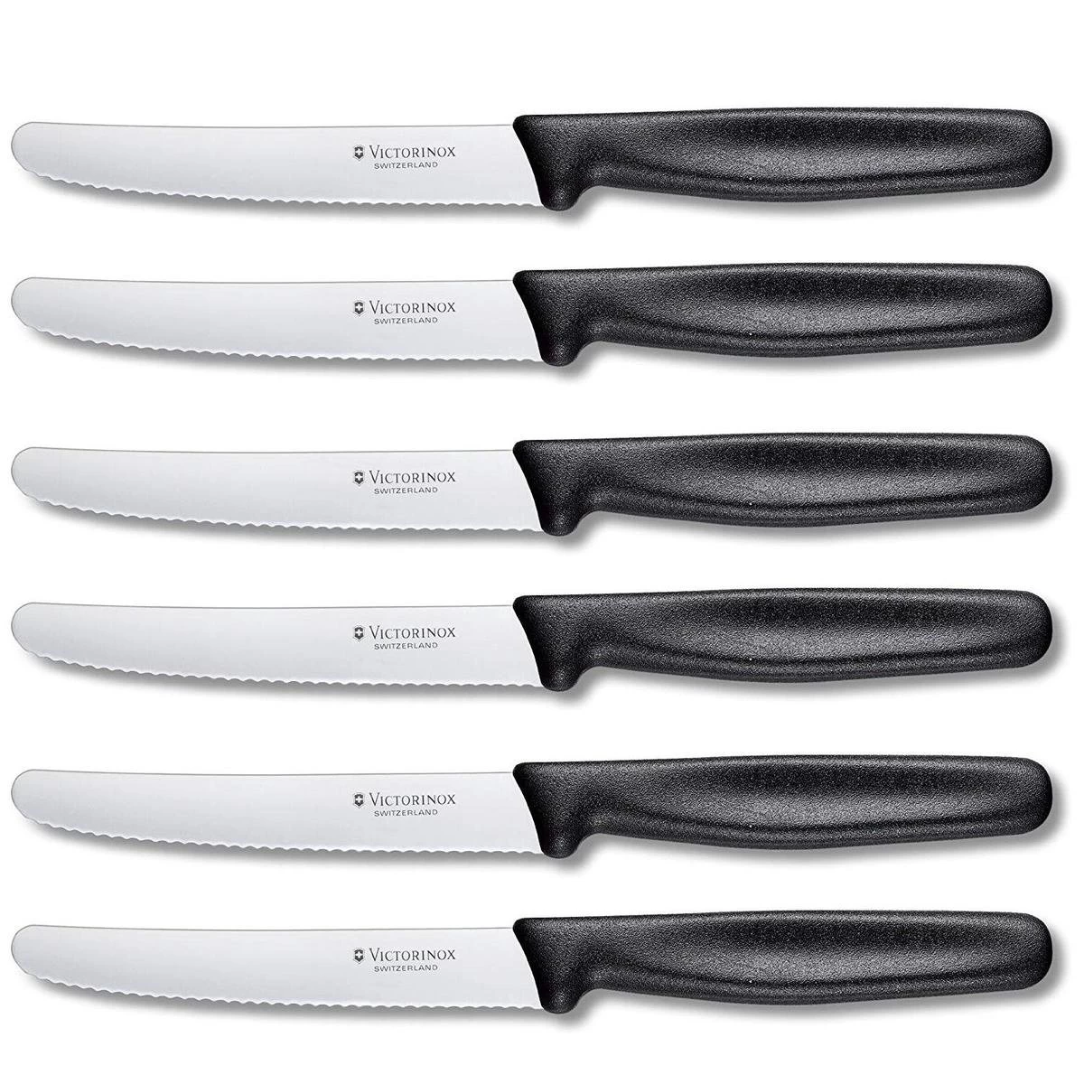 Victorinox Tafelmessen - 6-Delig - Zwart - Recht Heft - Afbeelding 2
