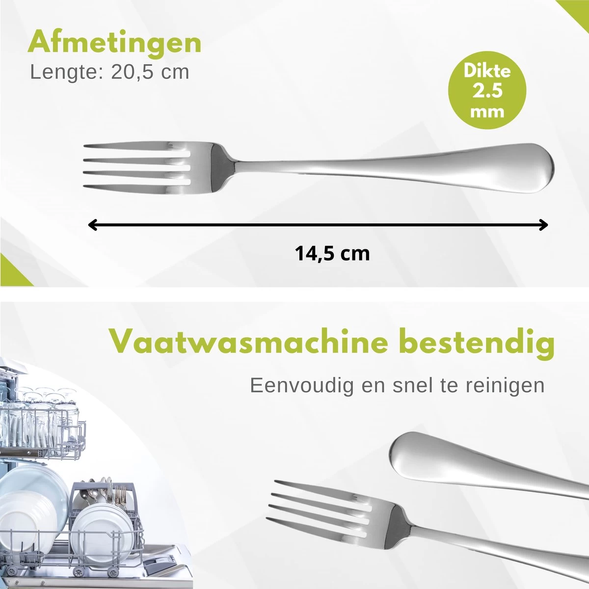 Hendi Tafelvork - Profi Line Tafelvorken - 20,5cm - RVS 18/0 ( Set Van 6 ) - Afbeelding 4