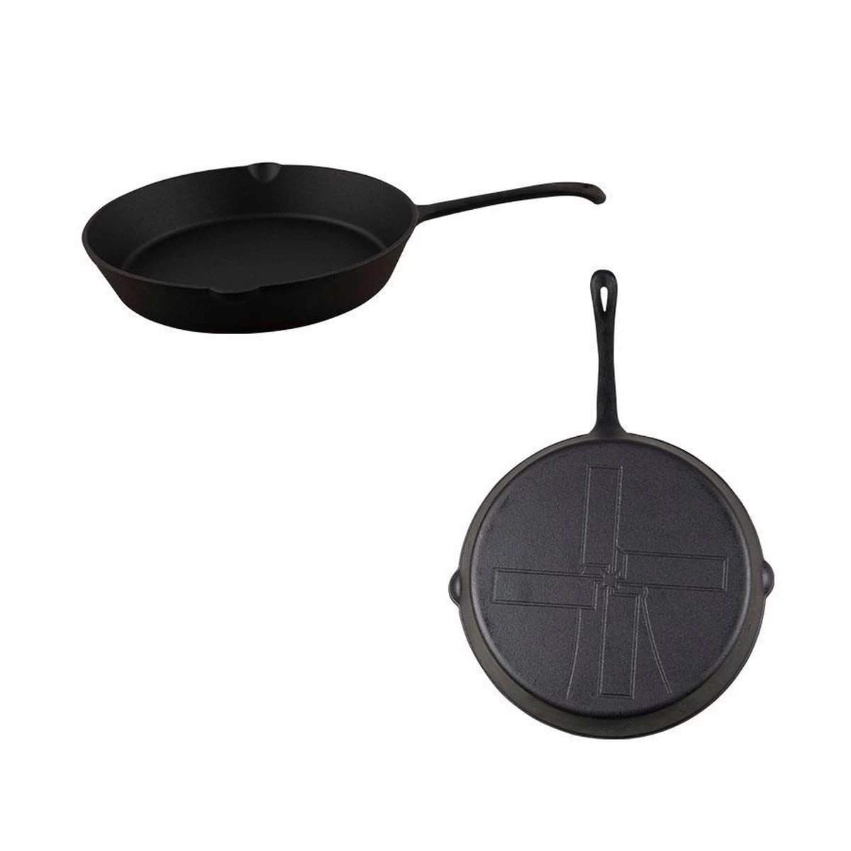The Windmill Koekenpan Skillet Extra - 31,5 Cm - Gietijzer Zwart - Afbeelding 6