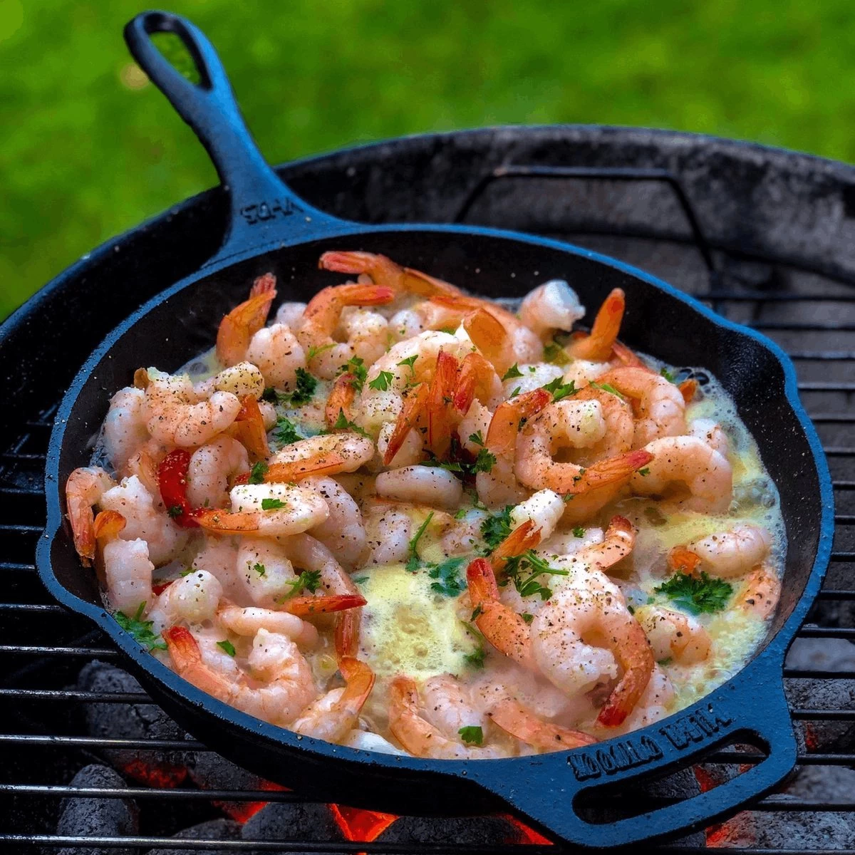 Valhal Outdoor Skillet / Koekenpan Met Steel - Gietijzer, Diameter 30cm - VH30 - Afbeelding 4