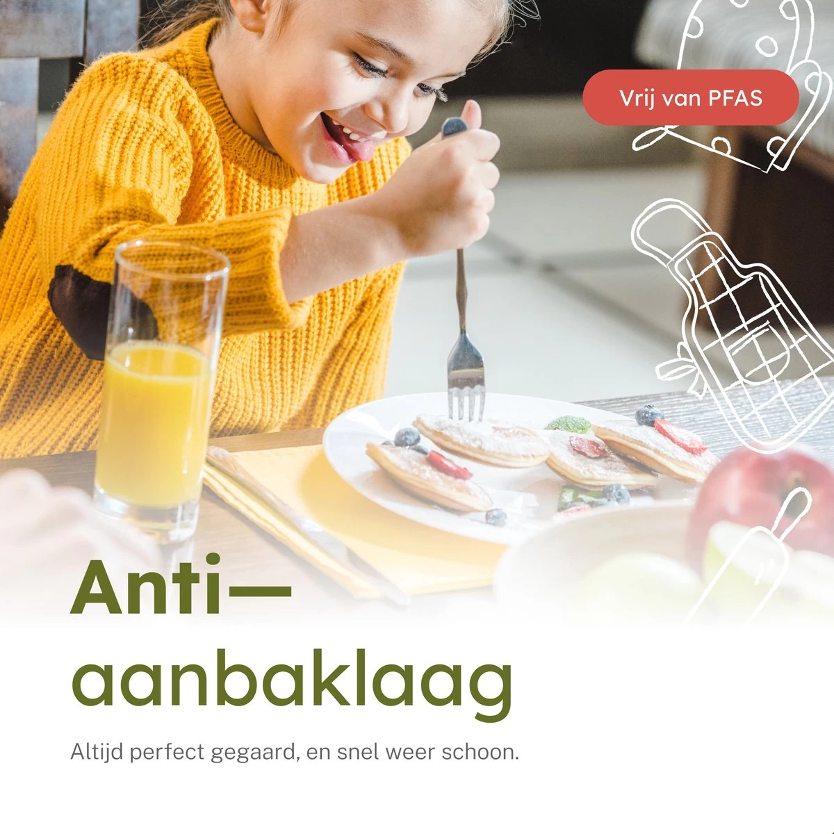 Merkloos Pancake Pan - Omeletpan - Eierpan - Anti Aanbaklaag - PFAS Vrij - Pancake Maker - Geschikt Voor Alle Warmtebronnen - Inductie Pannen - Afbeelding 6