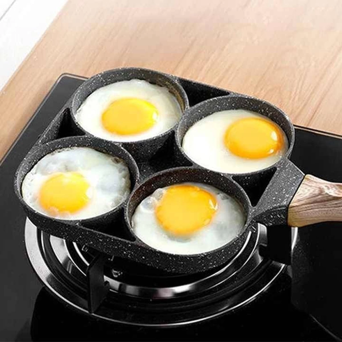 Anti-aanbak Pancake Pan | American Pancake Pan | Omelet Pan | Geschikt Voor Inductie & Alle Warmtebronnen | Eierpan | Omeletmaker | Pancake Maker | Mini Pannenkoekenpan - Afbeelding 4