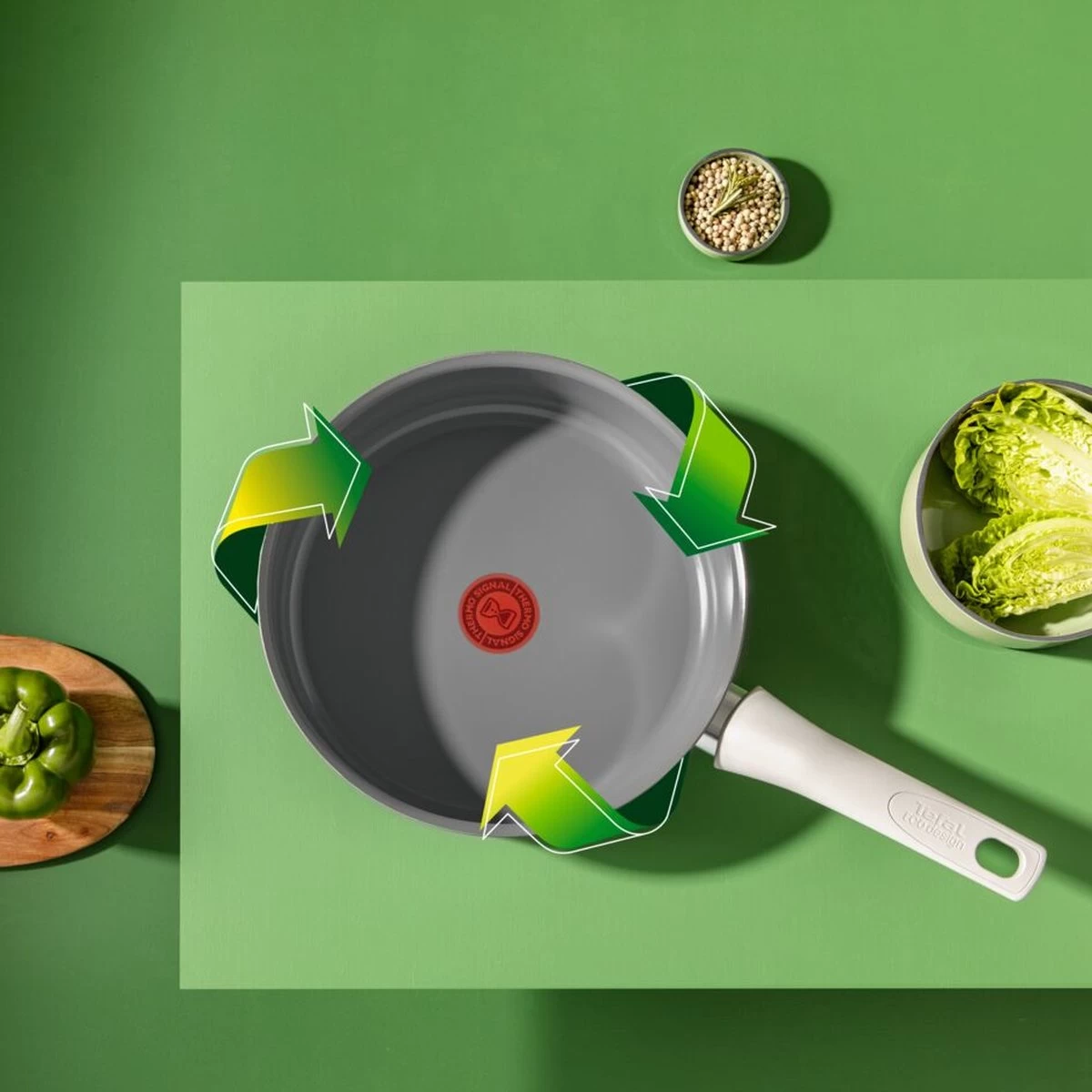 Tefal Renew ON Keramische Hapjespan - Ø 24 Cm - Met Deksel - Afbeelding 4