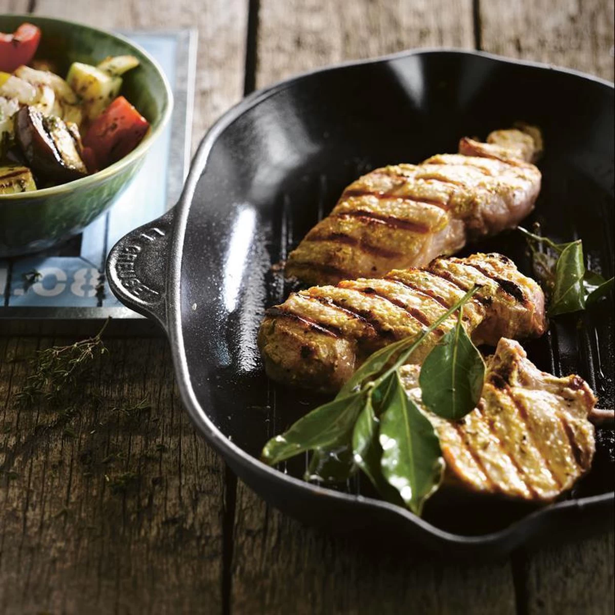 Le Creuset Gietijzeren Vierkante Grillpan - 26cm - Mat Zwart - Afbeelding 2