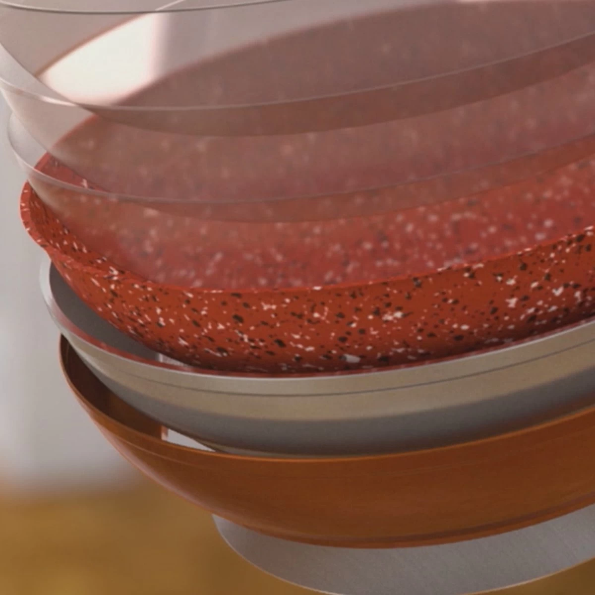 Livington Copper & Stone Pan - 24cm Koekenpan- Anti-aanbaklaag En Krasbestendig - Graniet Look - Binnenste Steenlaag Voor Perfecte Warmteverdeling - Geschikt Voor Ceran, Gas, Elektrisch, Inductie - Afbeelding 11