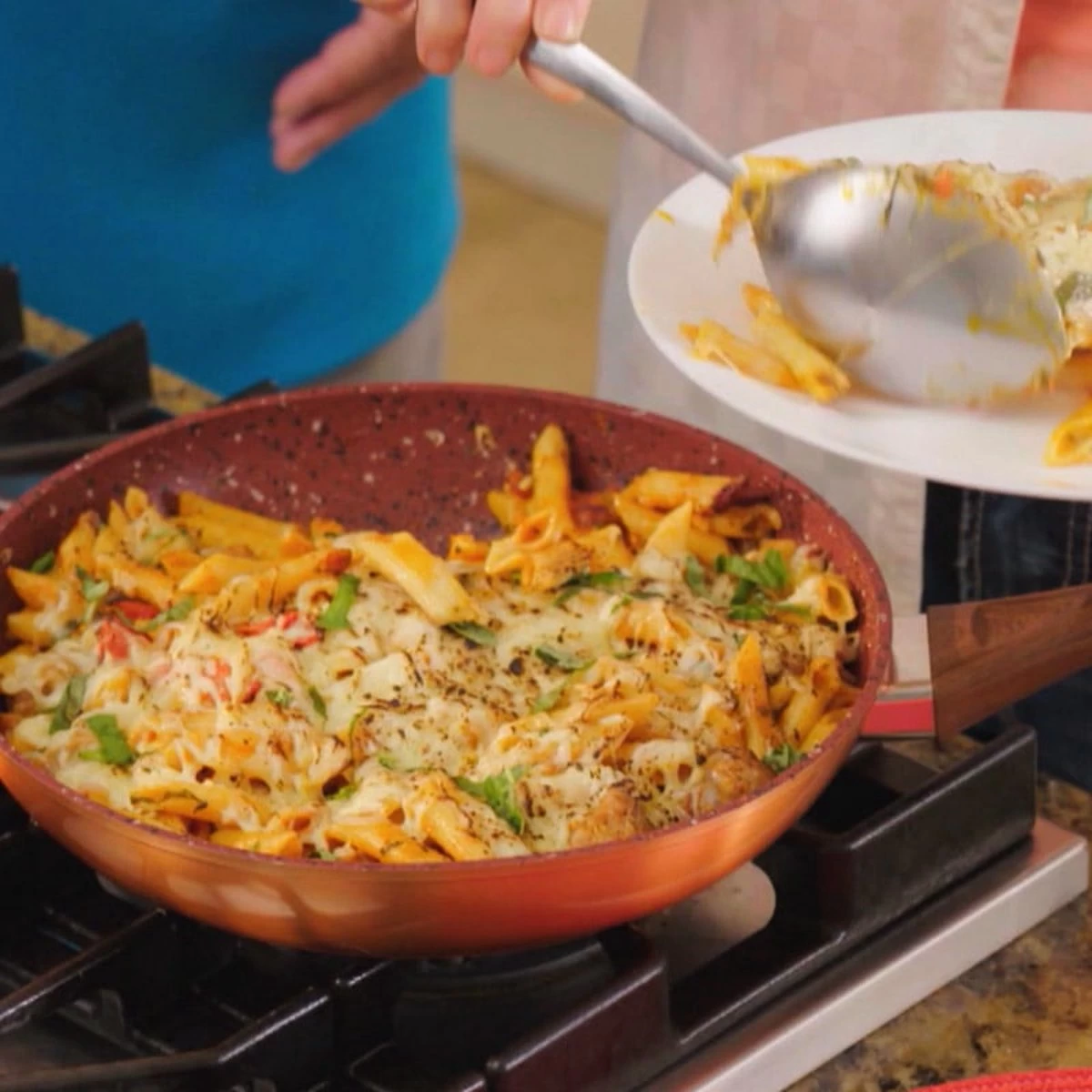 Livington Copper & Stone Pan - 24cm Koekenpan- Anti-aanbaklaag En Krasbestendig - Graniet Look - Binnenste Steenlaag Voor Perfecte Warmteverdeling - Geschikt Voor Ceran, Gas, Elektrisch, Inductie - Afbeelding 13