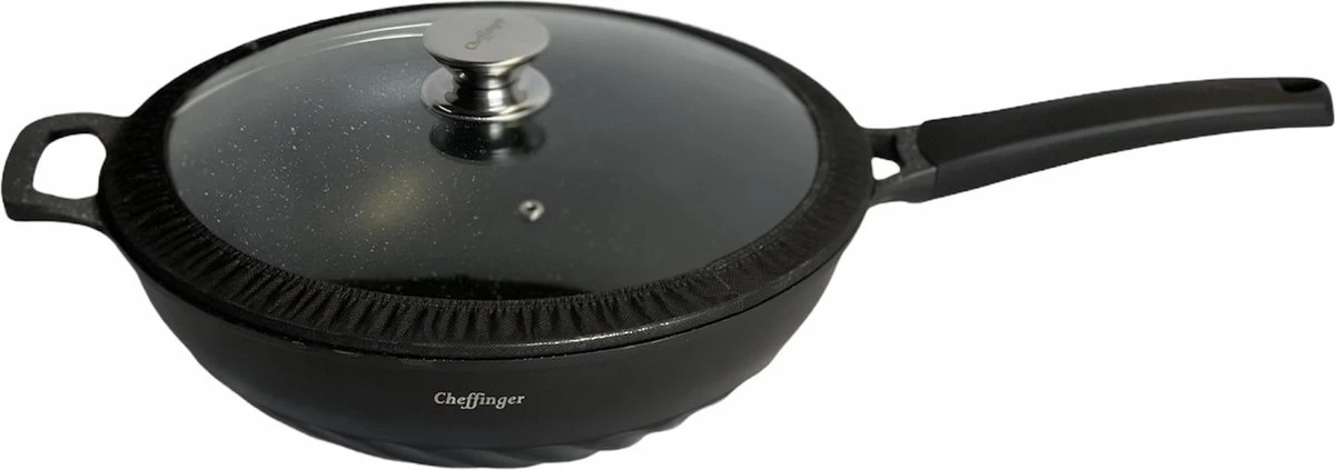Chefflinger Wokpan - Antiaanbak - 32cm - Afbeelding 5