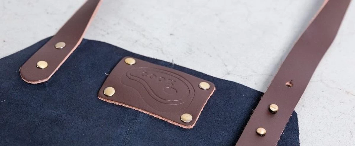 Leren Schort Luxe - Lederen Schort - ZWART - Kokschort - Kookschort - BBQ Schort - Vaderdag - Stoer Cadeau Voor Man Vader Opa Papa - Afbeelding 3