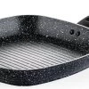 Westinghouse Grillpan - Ø 28 Cm - Zwart Marmer - Geschikt Voor Alle Warmtebronnen Inclusief Inductie - Steakpan Met Antiaanbaklaag- Aluminium