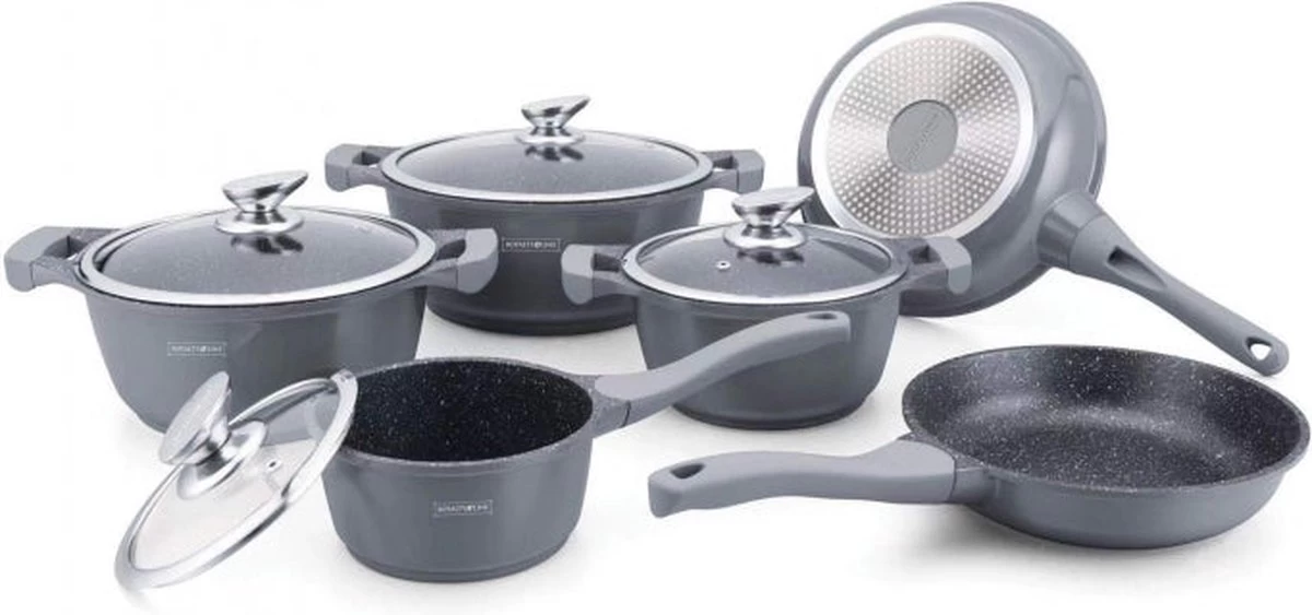 Royalty Line 10-delige Pannenset-- RVS - Gietijzer- Roze - Afbeelding 10