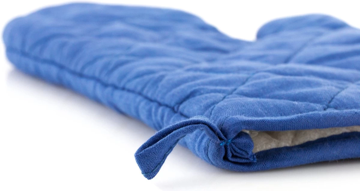 Blauwe Ovenwant/ovenhandschoen Keukentextiel - Keukenhandschoen - Keukentextiel - Afbeelding 2