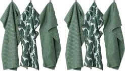 Merkloos Tiseco Essentials Keukendoek - Set Van 3 Stuks - Microvezel - 40x60cm - Leaf