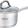Klausberg 7132 - Steelpan Met Deksel - Sauspan - 14 Cm - 1 Liter