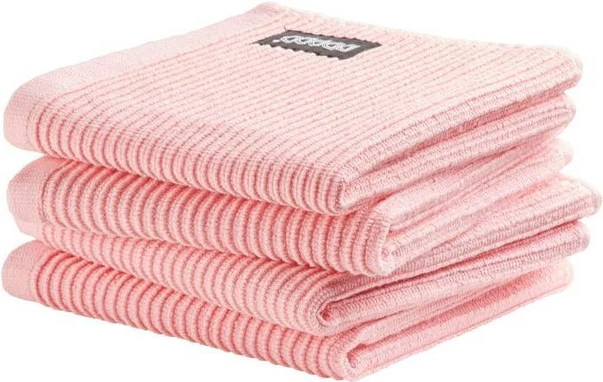 DDDDD Vaatdoek Basic Pastel Pink 30 X 30 Cm Per 4 Stuks