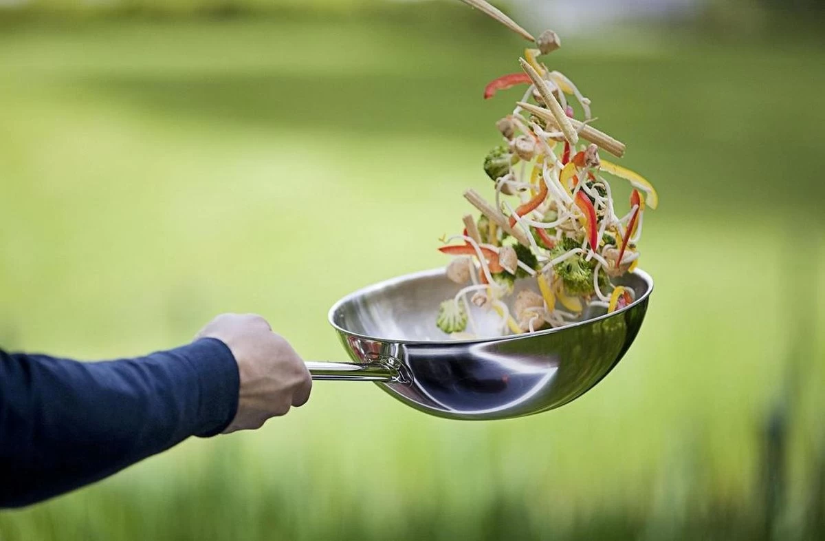 Demeyere Senses 5 RVS Wokpan - Inductie - 30 Cm – PTFE En PFAS Vrij - Afbeelding 4