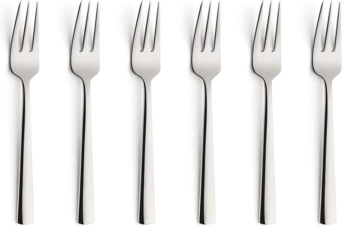 Amefa Moderno Taartvorkjes - 6 Stuks - Cadeauverpakking - Afbeelding 4