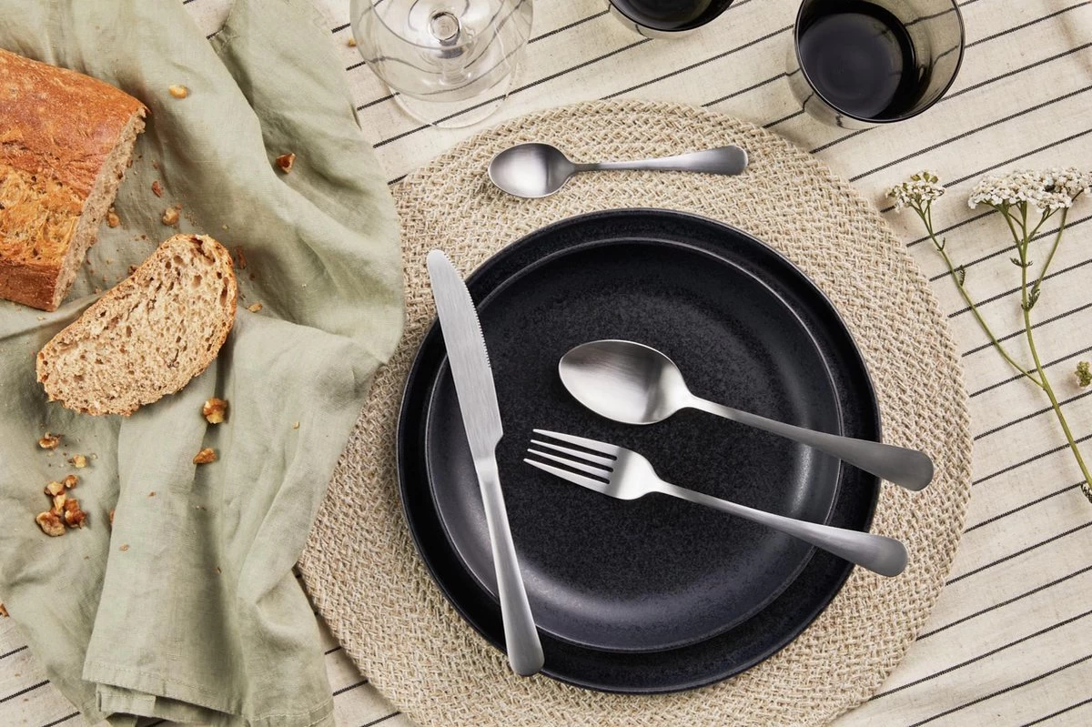 Magani - Zilveren Bestekset - Roestvrij Staal - 24-delig - Voor Zes Personen - PVD Coating - Afbeelding 6