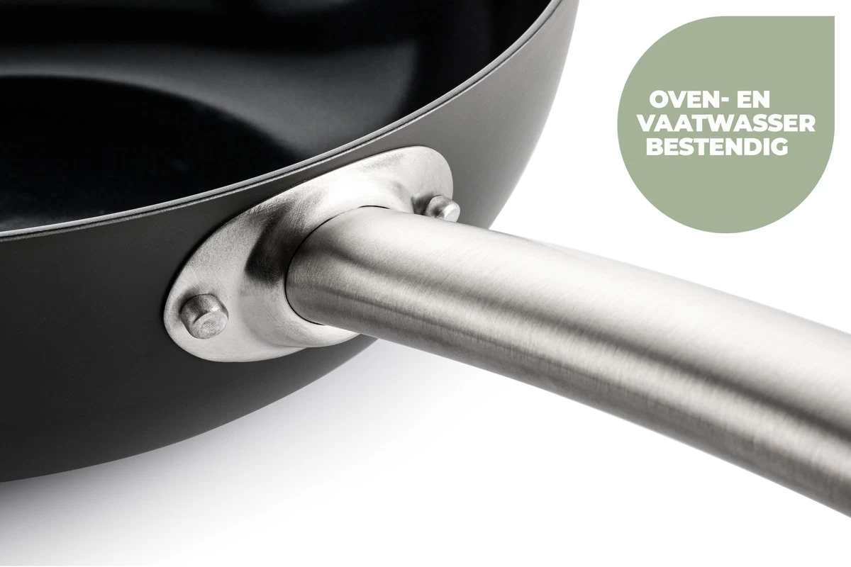ISENVI Murray Keramische Wokpan 36 CM - RVS Greep - Afbeelding 2